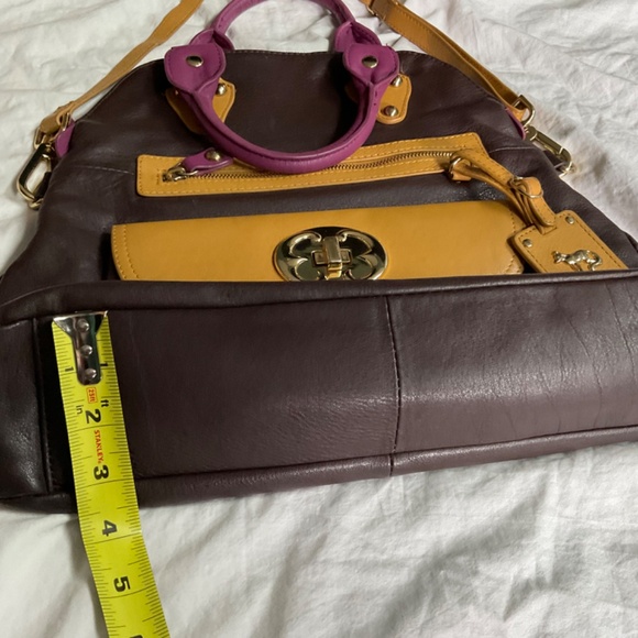 Leather Crossbody Foldover Bag by Emma Fox - Picture 7 of 16